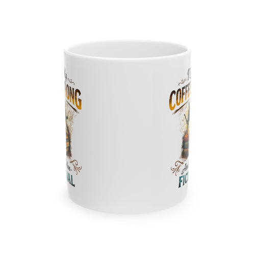 I Like My Coffee Strong Mug | Vintage Floral Coffee Humor